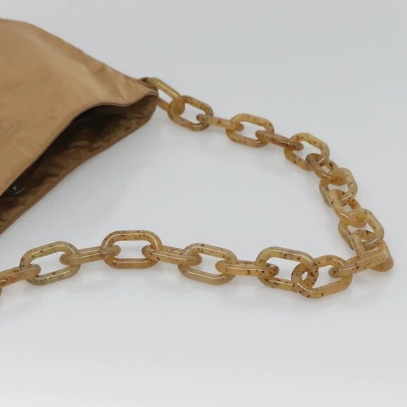 PRADA Chain Shoulder Bag Nylon Beige Auth th6074 - Picture 8 of 16